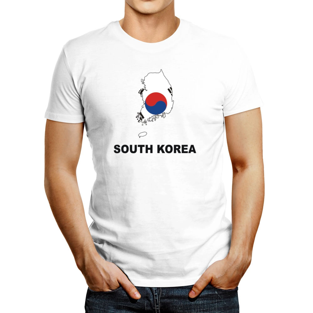 Polo de Hombre Idakoos South Koreacountry Map Color
