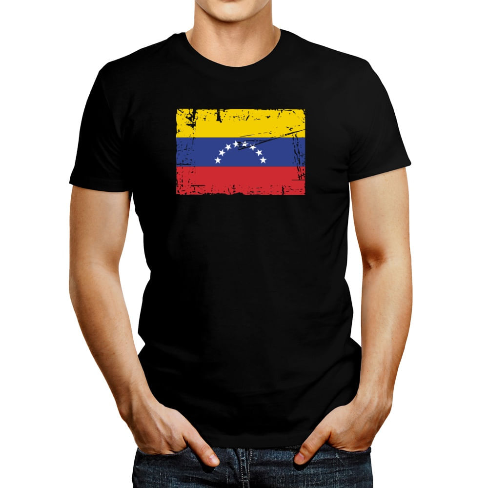 Polo de Hombre Idakoos Venezuela Vintage Flag