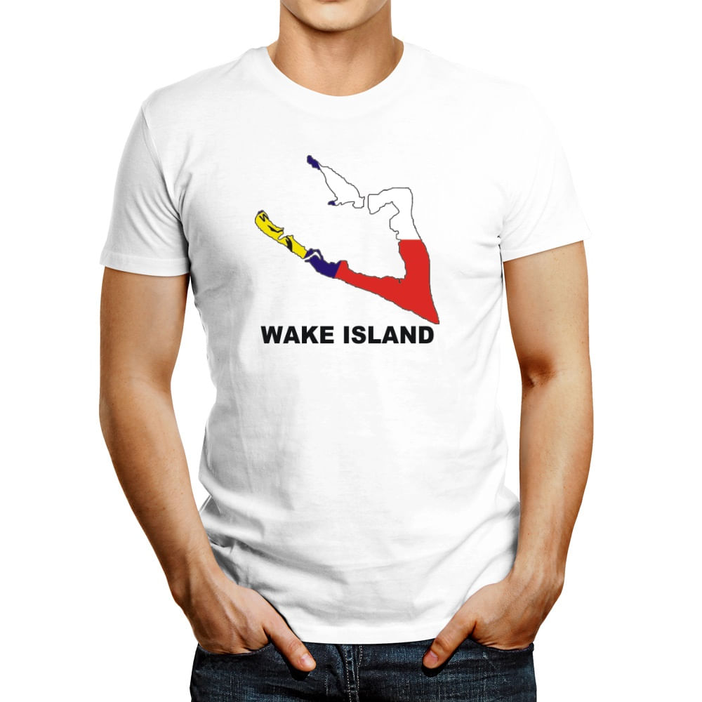 Polo de Hombre Idakoos Wake Island Country Map Color