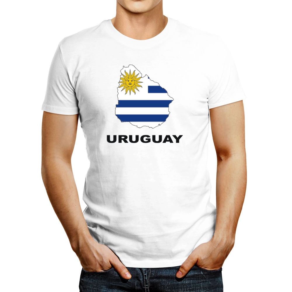 Polo de Hombre Idakoos Uruguay Country Map Color