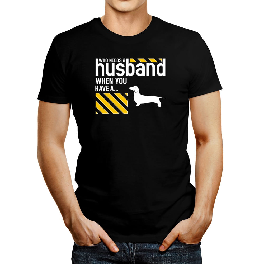 Polo de Hombre Idakoos Who Needs A Husband When You Have A Dachshund