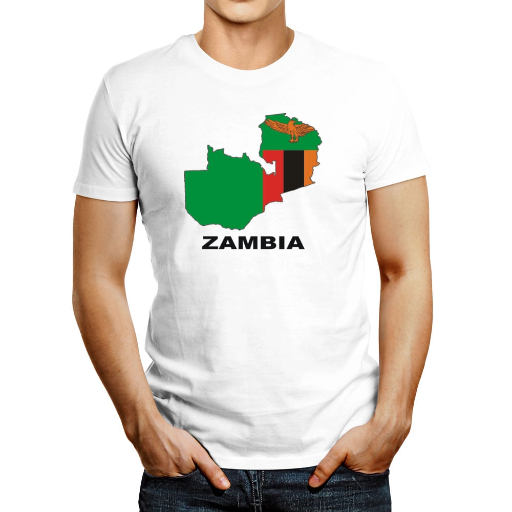 Polo de Hombre Idakoos Zambia Country Map Color