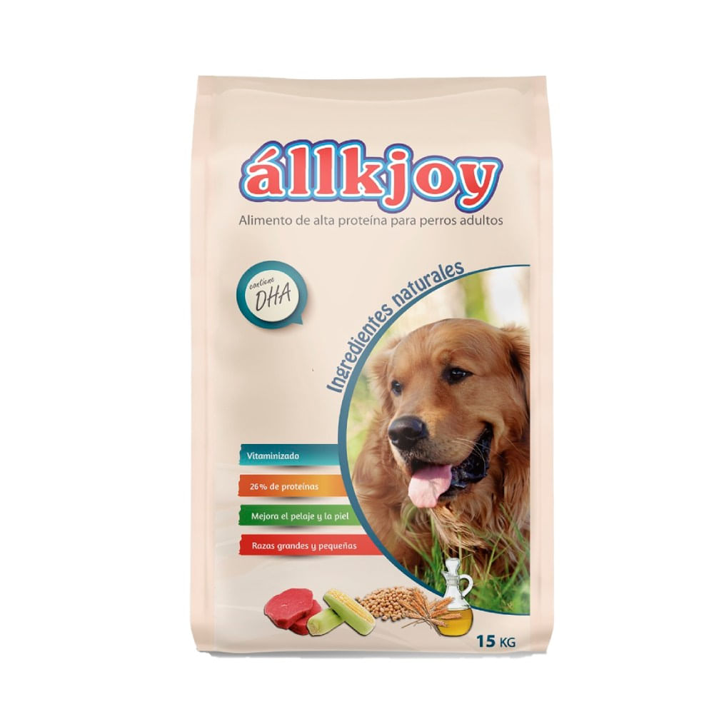 Alimento para Perros Allkjoy Adultos Razas Grandes y Pequeñas 15 Kg