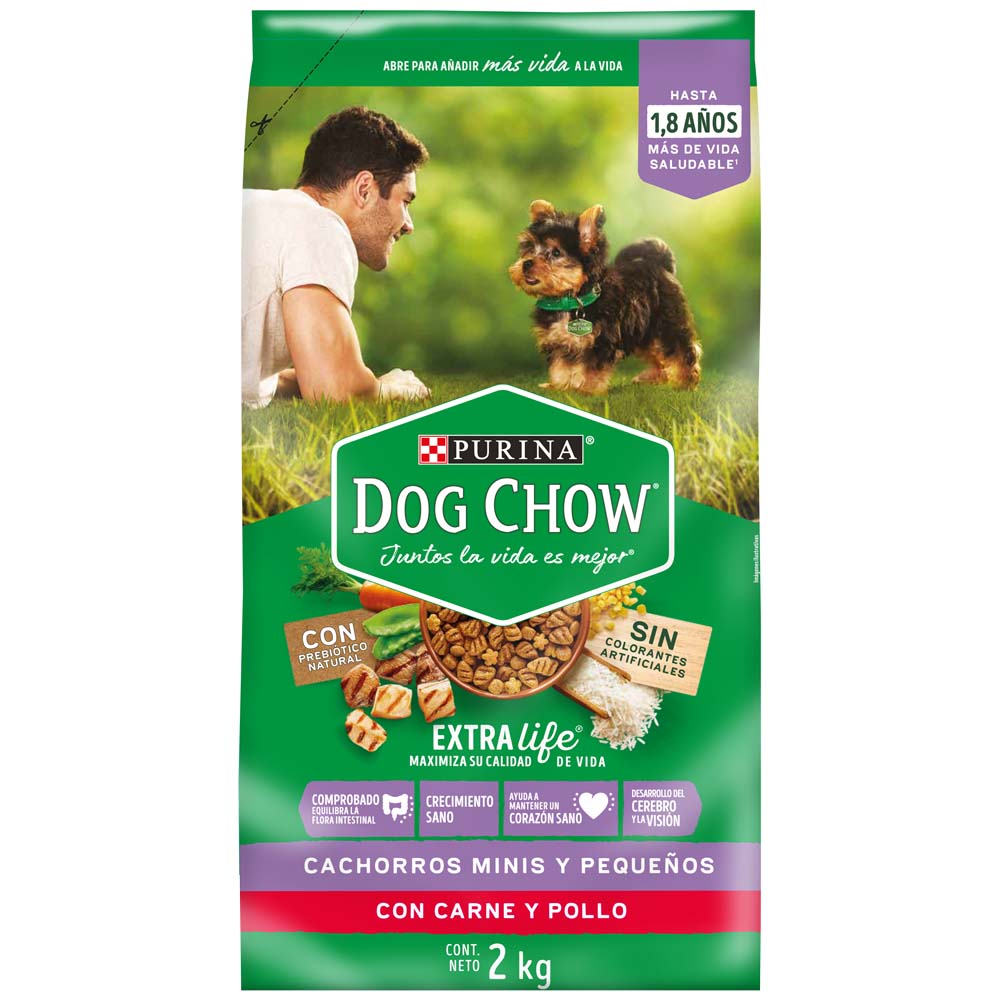Alimento para Perro DOG CHOW Cachorros Minis y Pequeños 2kg
