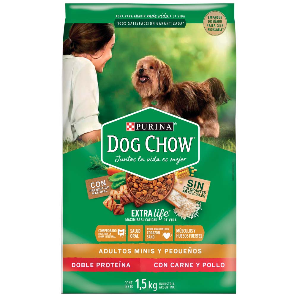 Comida para Perros DOG CHOW Cachorro Pequeño Bolsa 1.5Kg