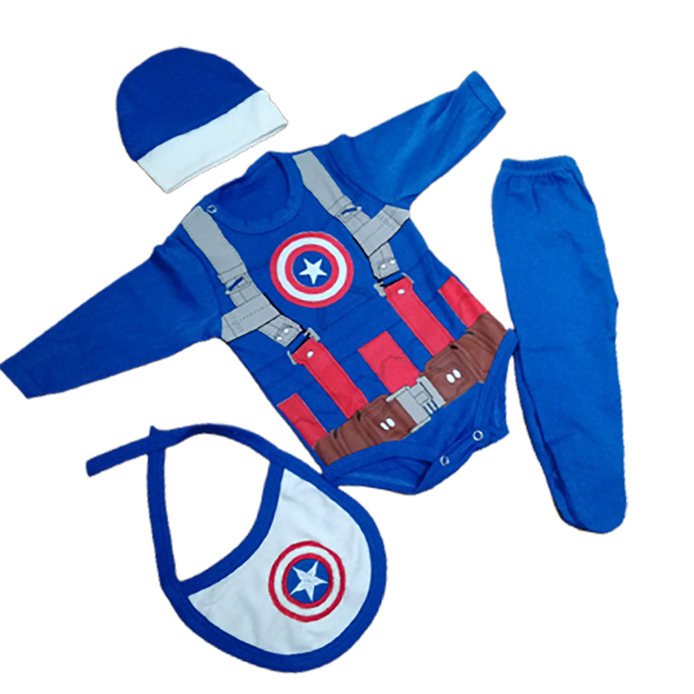 Ajuar Ropa de Bebé Capitán América para Niños