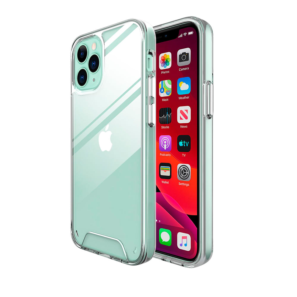 Funda Case de iPhone 12 Pro Max Space Original color Transparente Resistente a Caídas y Golpes
