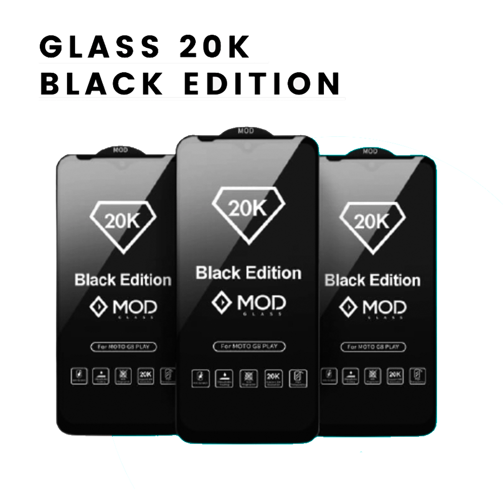 Mica Protector de Pantalla de Motorola G6 Black Edition 20K Transparente