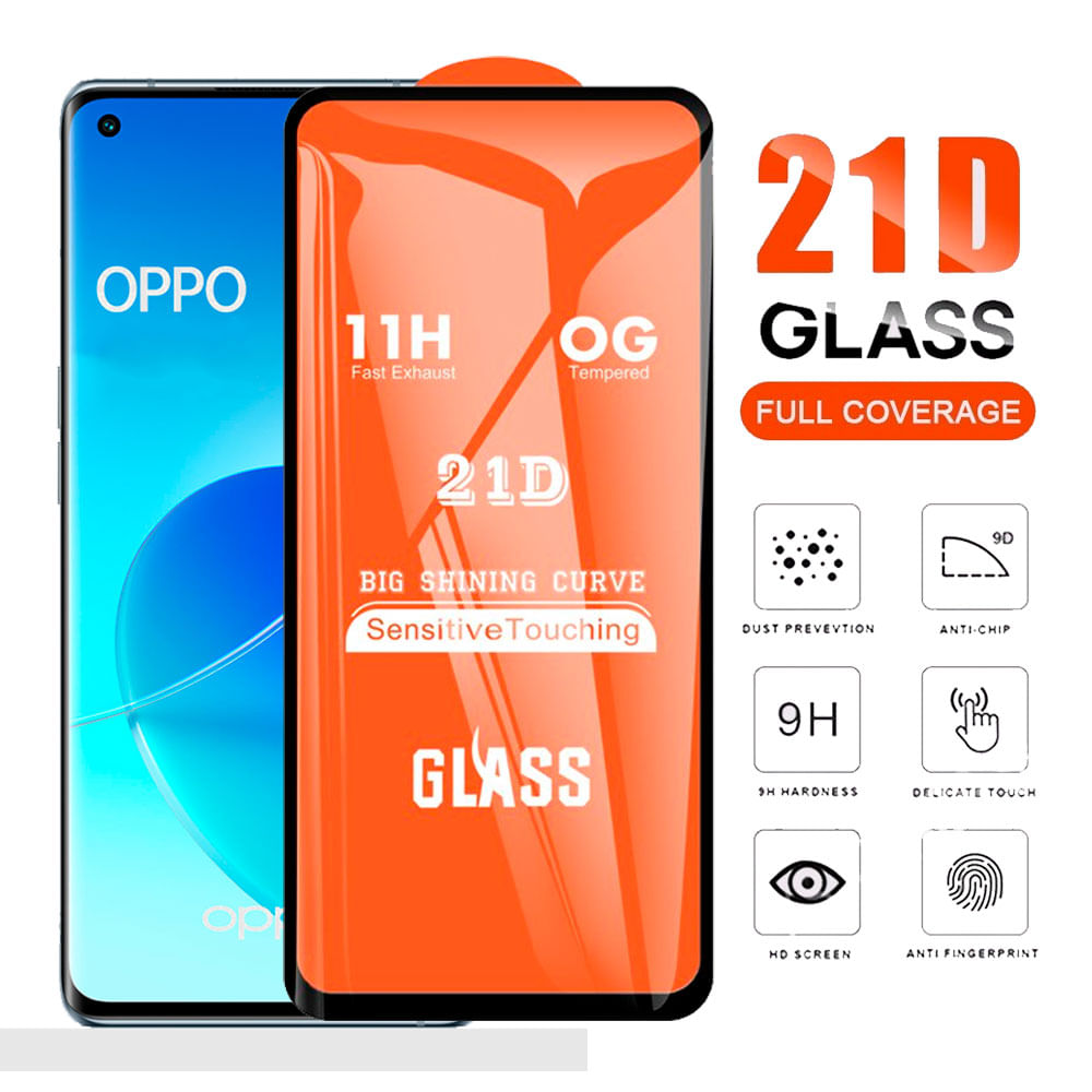 Mica for Oppo A15 Protector 21D Antishock Vidrio Templado