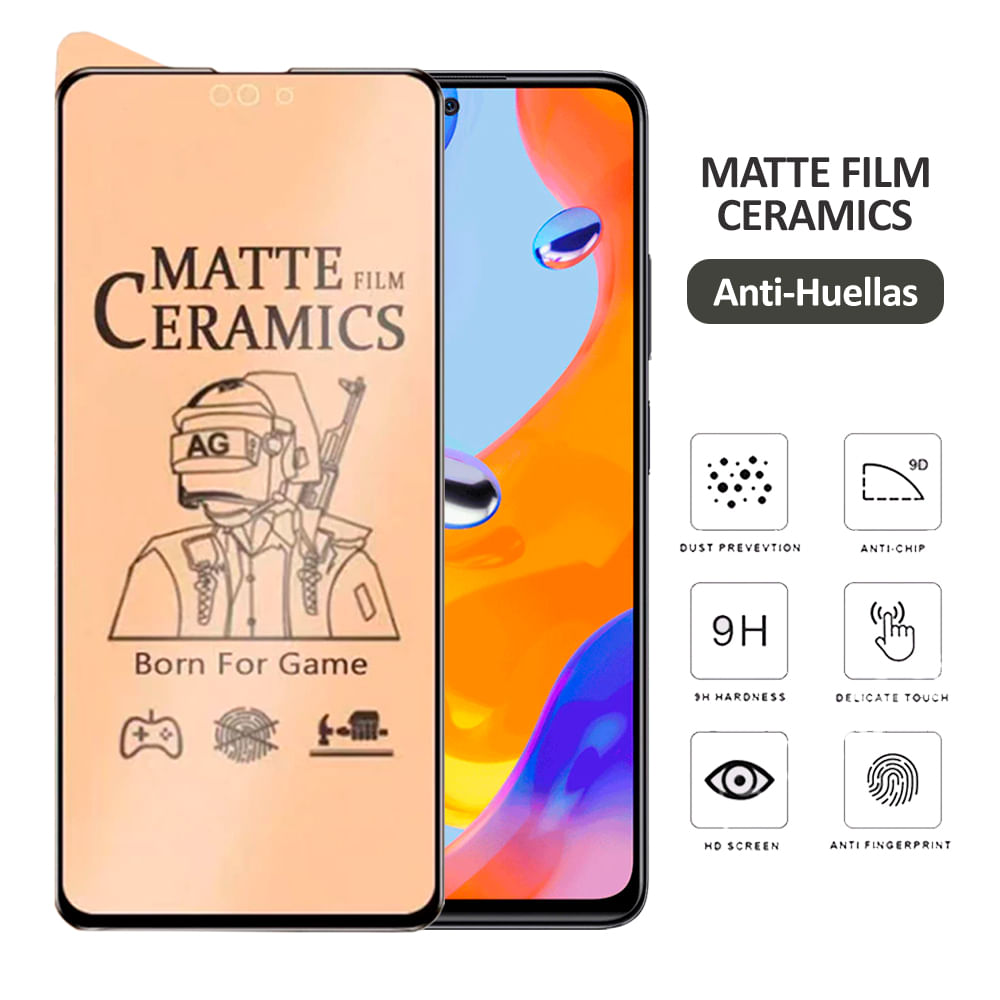 Mica for Xiaomi Note 9 Pro Protector Ceramic Mate Antishock Resistente a Caidas y Golpes