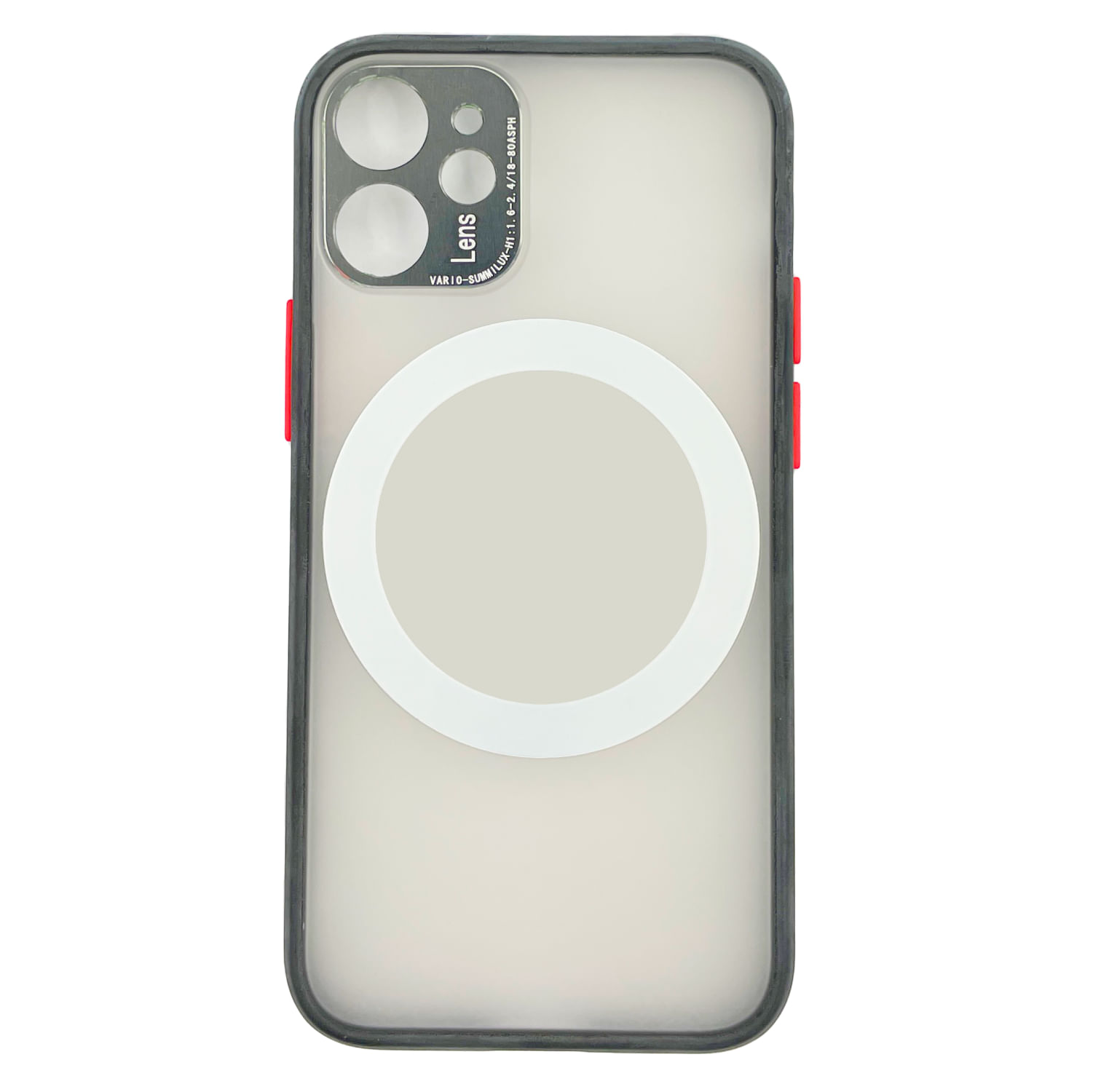 Clear Color Case Magsafe Con Protector De Camara Gris - Iphone 12
