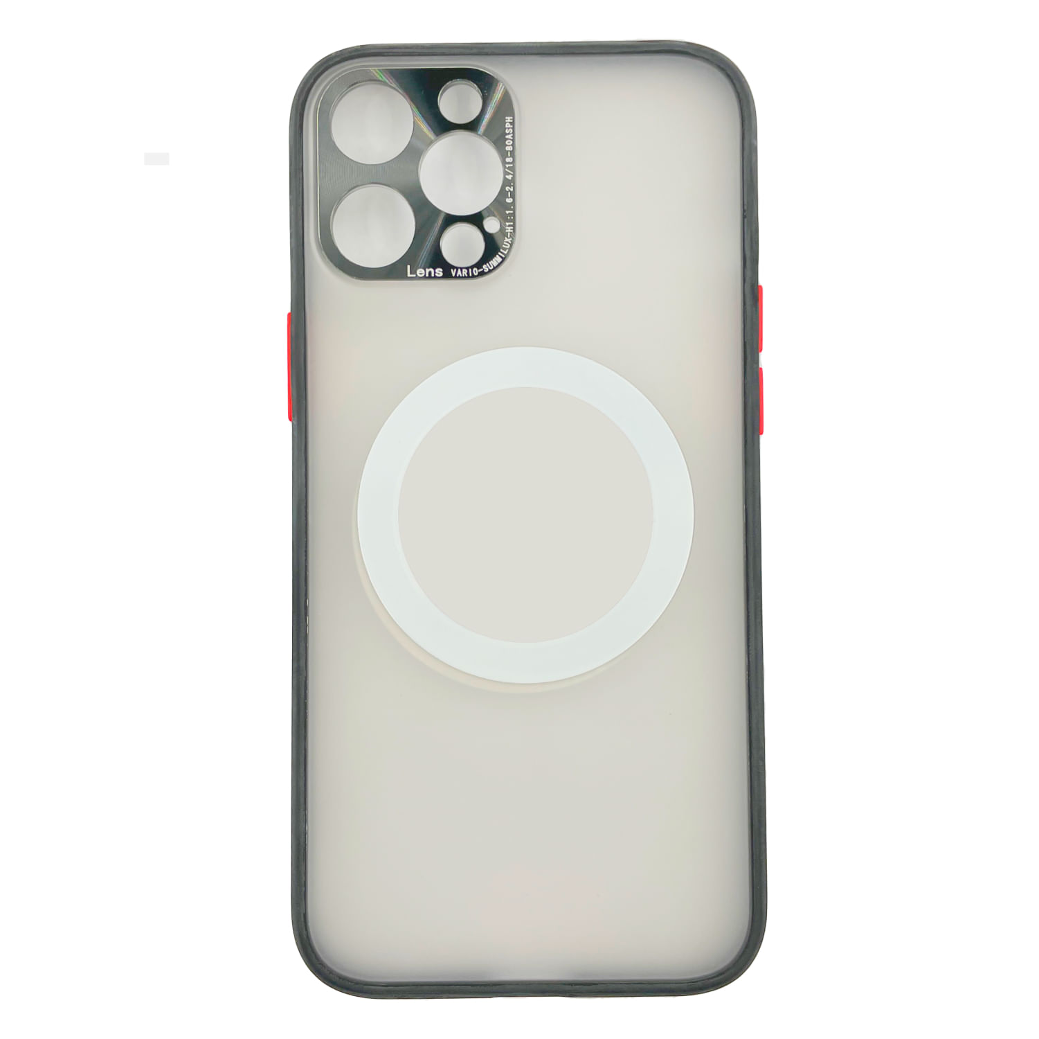 Clear Color Case Magsafe Con Protector De Camara Gris - Iphone 12 Pro Max