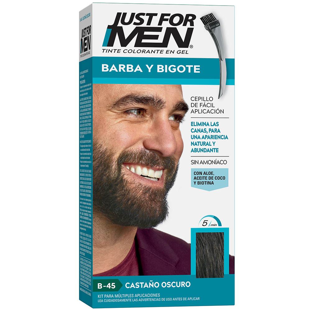 Tinte de Barba y Bigote para Hombre Jfm Color Castaño Oscuro 40g