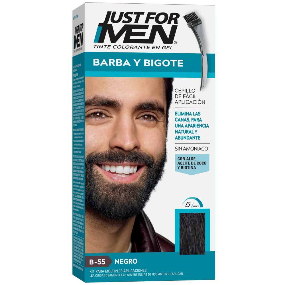 Tinte de Barba y Bigote para Hombre Jfm Color Negro 40g