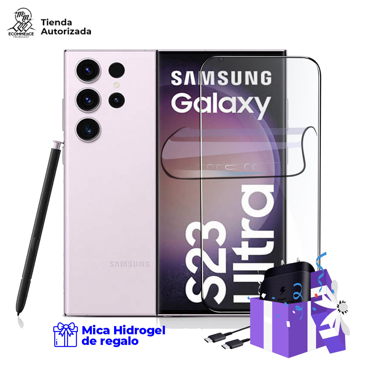 Samsung Galaxy S23 Ultra 12Gb Lavander 512Gb con Cargador 25W Y Mica Hidrogel