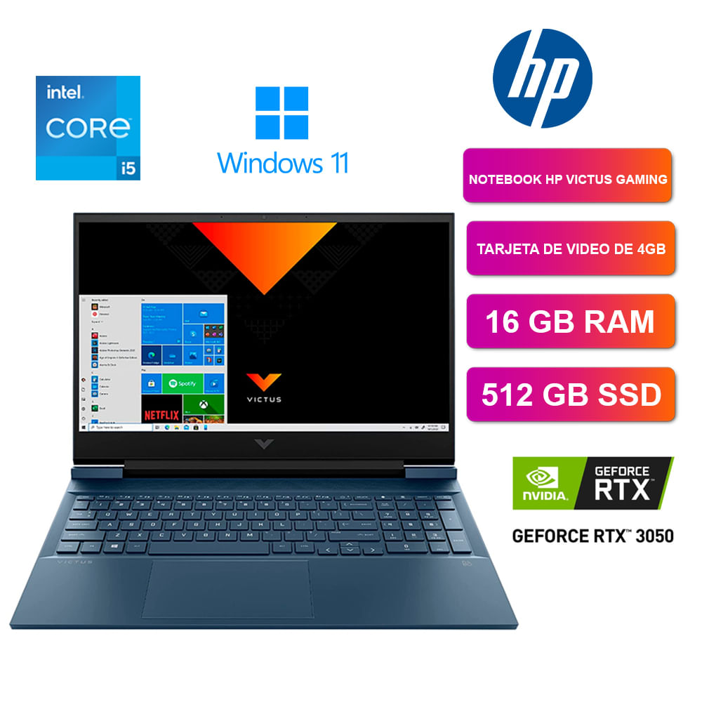 Laptop Gamer Gaming HP Victus Gaming 16-D0524la 16.1"FHD Core I5-11260H 16-D0524LA Precio Calidad
