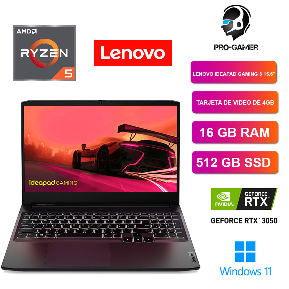 Laptop Gamer Gaming Lenovo Ideapad Gaming 3 15.6" Fhd Ips Amd Ryzen 5 82K2009TLM Precio Calidad
