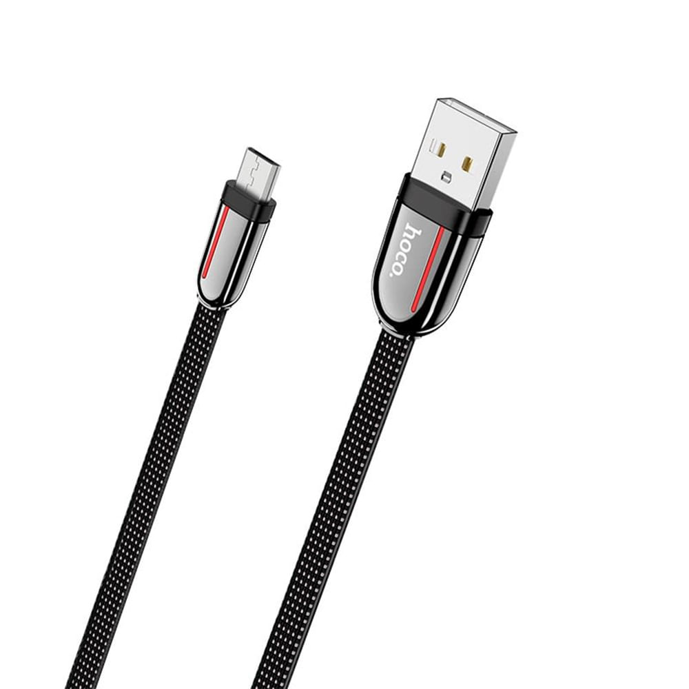 Cable USB A Micro USB V8 1.2m Hoco U74 Negro De Calidad y Durabilidad
