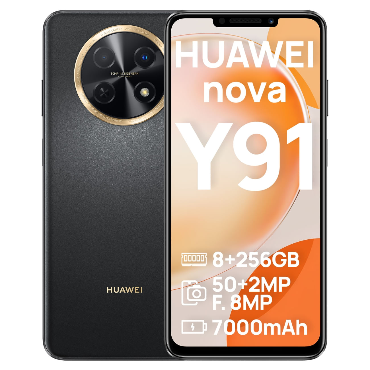 HUAWEI Smartphone Nova Y91 Negro 8GB+256GB Dual Sim