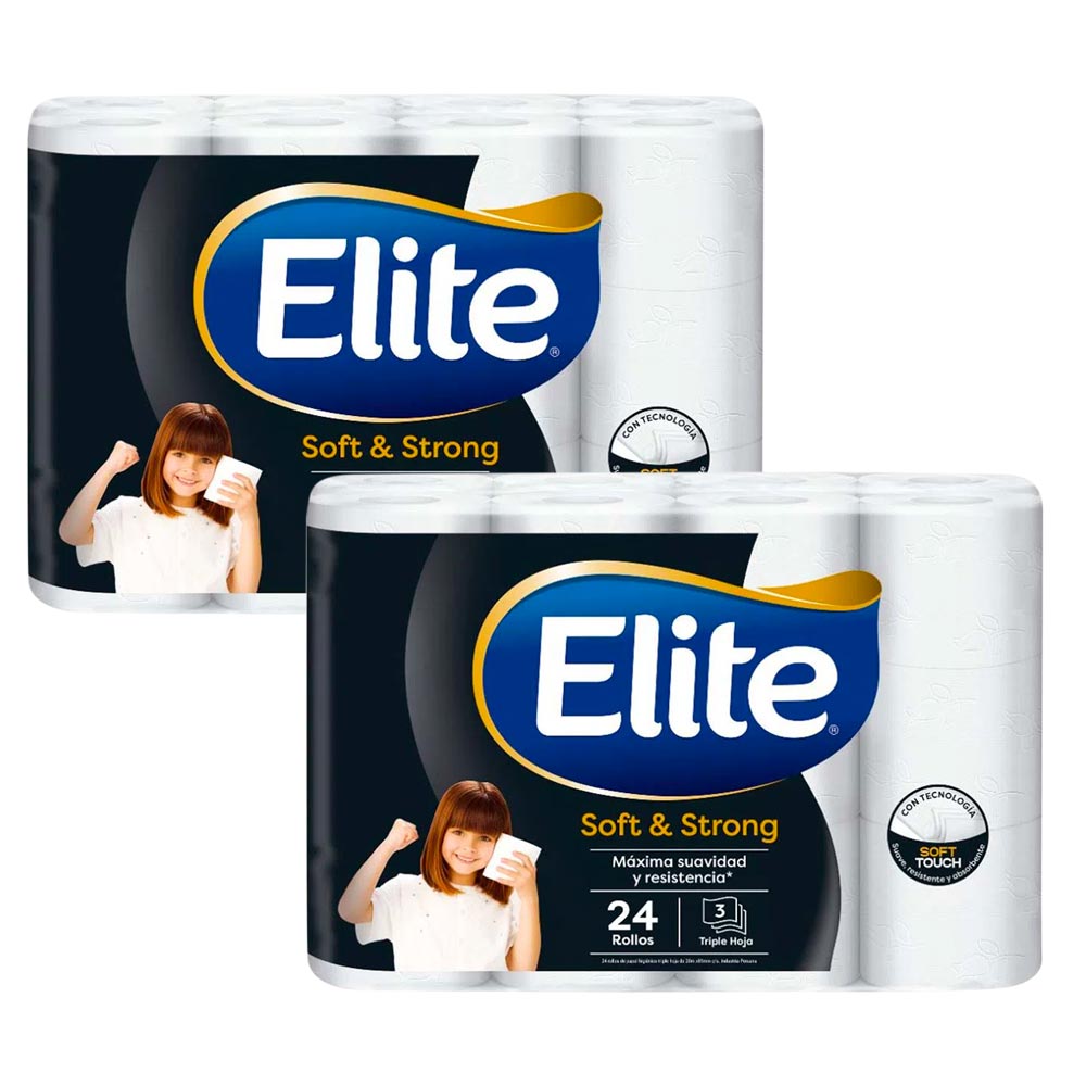 Pack Papel Higiénico ELITE Premium Triple Hoja Paquete 24un x2un