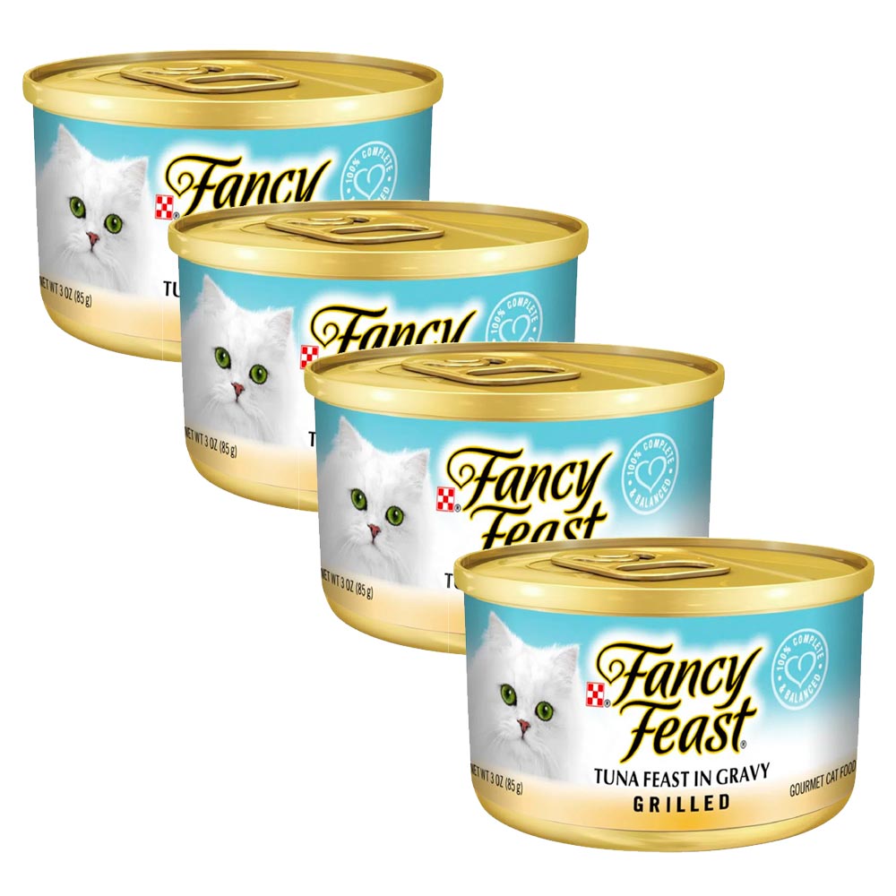 Pack Comida para Gato FANCY FEAST Filetes de Atún Petits Lata 85g x4un