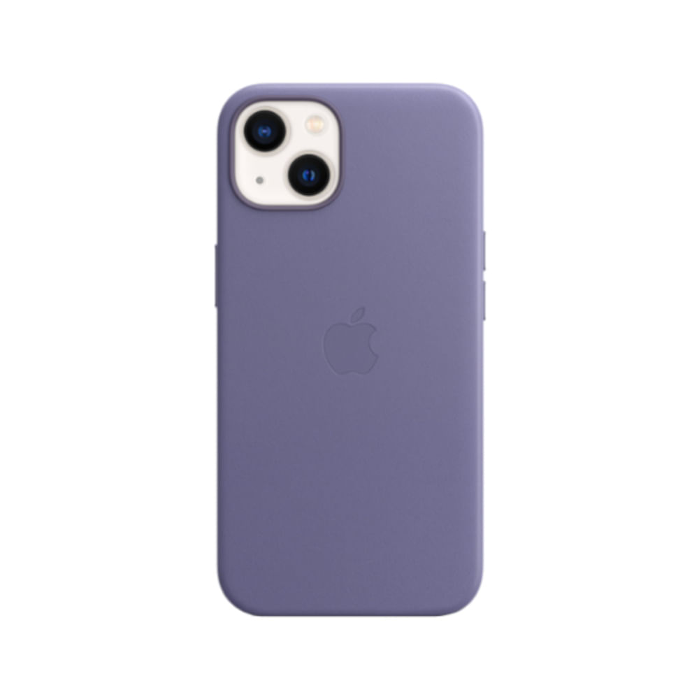 Case Compatible con iPhone 13 de Cuero con Magsafe Leather Case Wisteria