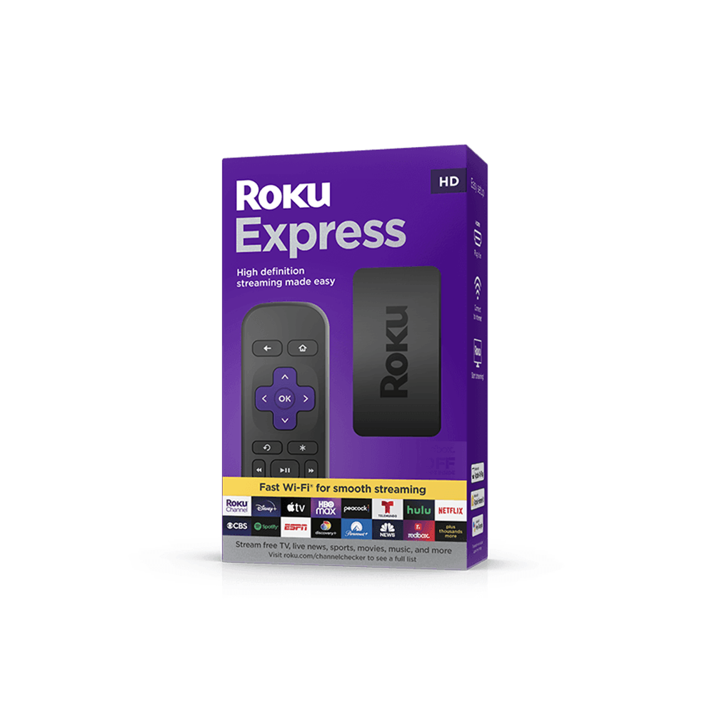 Roku Express HD Streaming Tv Alexa Siri Google Assistant