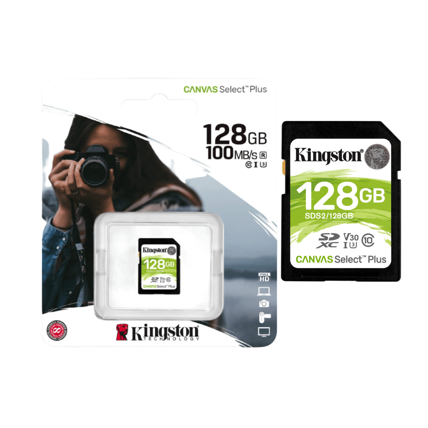 Tarjeta De Memoria Canvas Select Kingston Sds2/128Gb