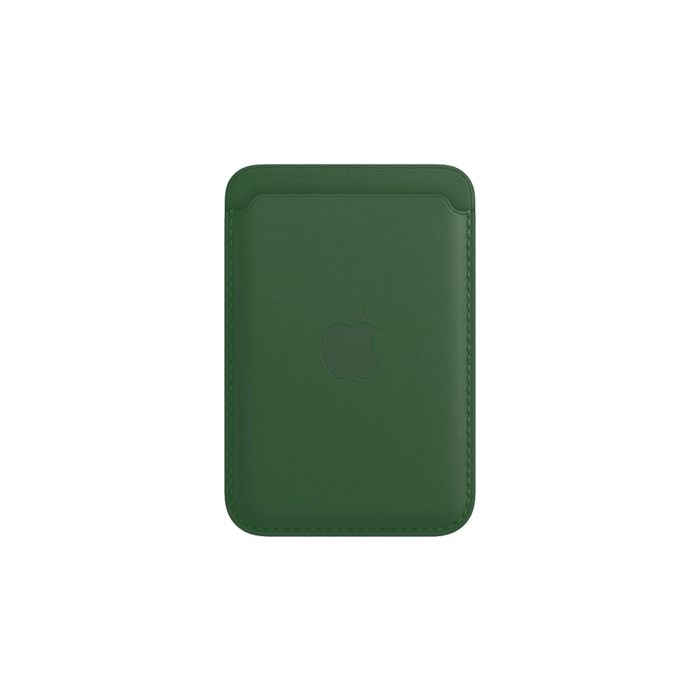 Tarjetero MagSafe de Cuero Compatible con iPhone Verde Sequoia
