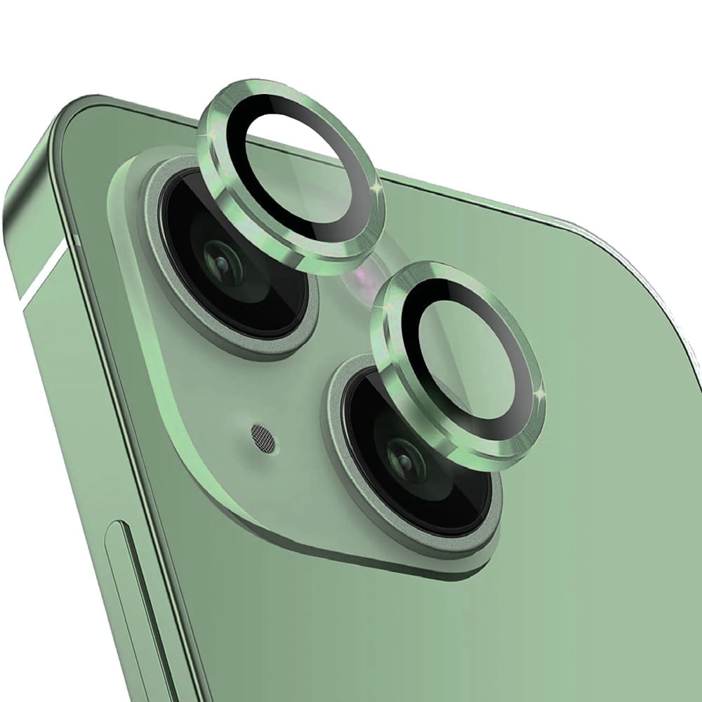 Protector de Cámara Metálico Compatible con iPhone 13-13 Mini Green