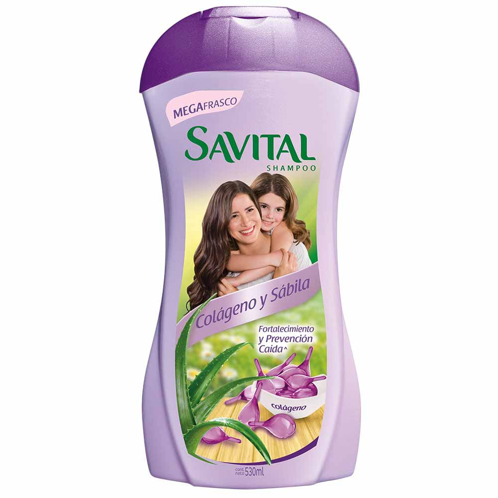 Shampoo SAVITAL Colágeno y Sábila Frasco 530ml