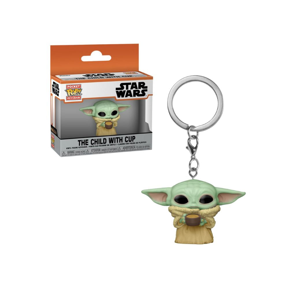 Funko Keychain  The Mandalorian  The Child With Cup