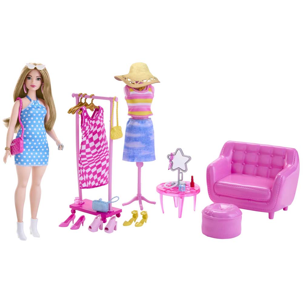 Barbie La Película Set de Juego Estilista y Armario para niñas de 3 años en adelante
