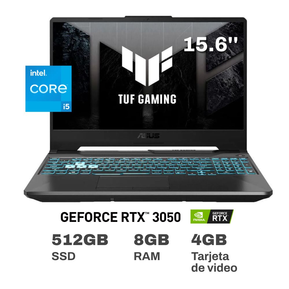 Laptop Gamer Asus TUF F15 FX506HC-HN111W Intel Core i5 8GB RAM 512GB SSD 15.6" RTX 3050
