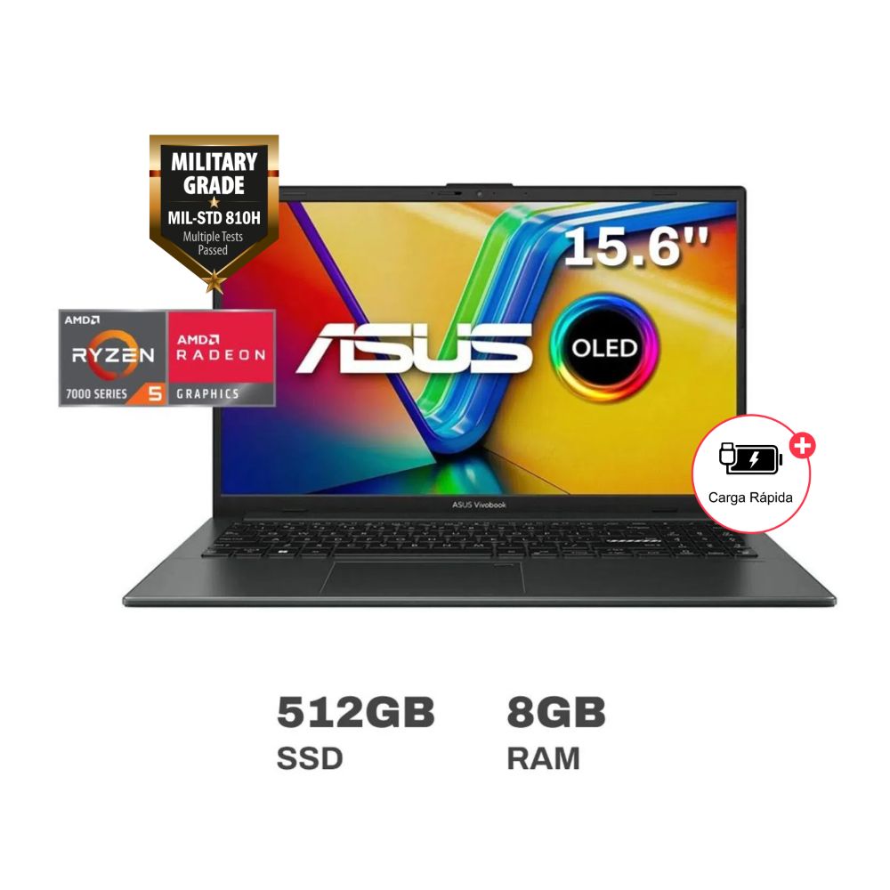 Laptop Asus Vivobook Go 15 OLED E1504FA-L1112W AMD Ryzen 5 8GB RAM 512GB SSD 15.6"