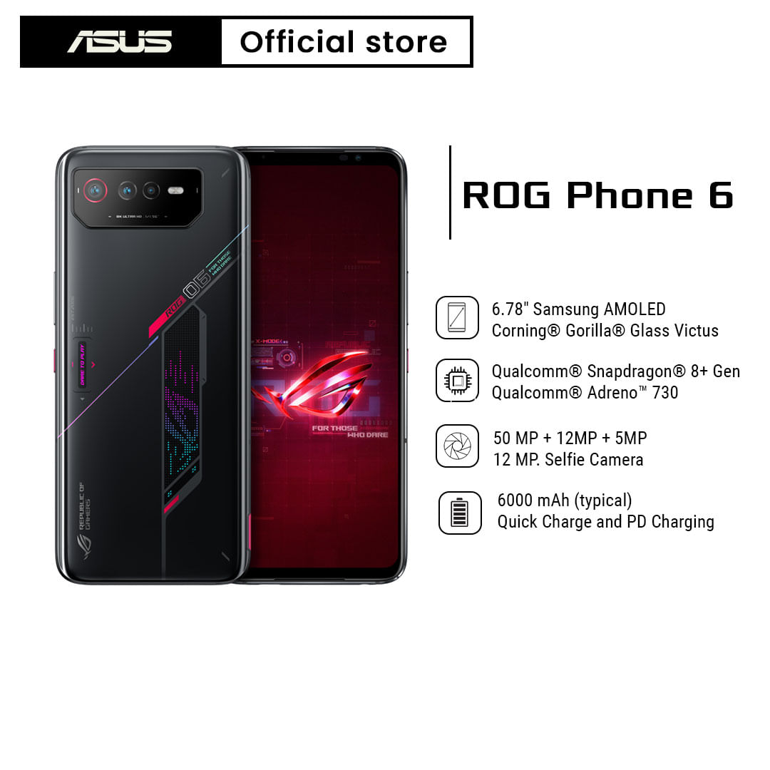 Asus Rog Phone 6 12Gb Ram 256Gb Rom Negro con Mica Hidrogel