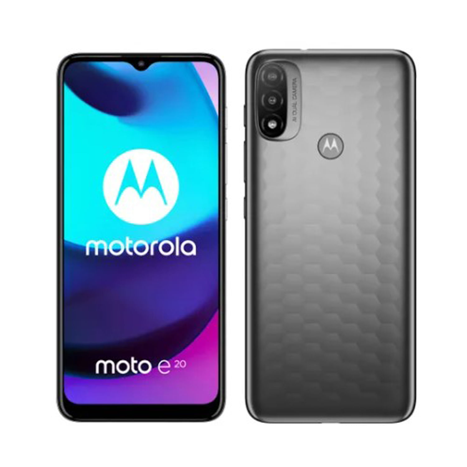 Celular Motorola Moto E20 2GB+32GB Camara de 13MP con enfoque automatico- Gris Grafito