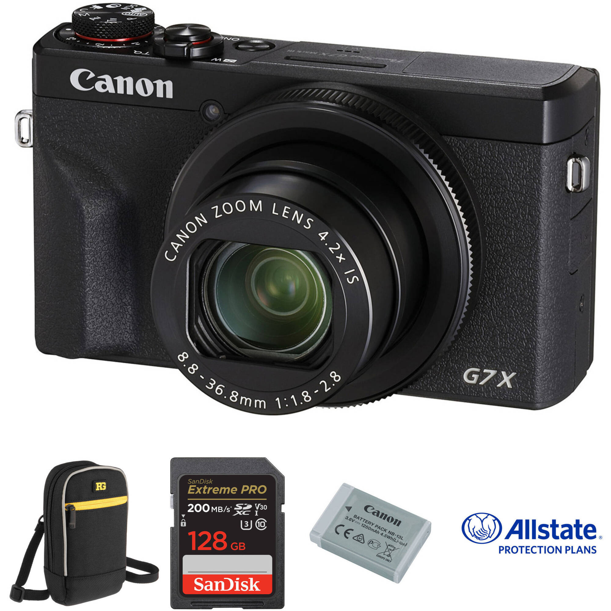Kit de lujo de cámara digital Canon PowerShot G7 X Mark III (negro)