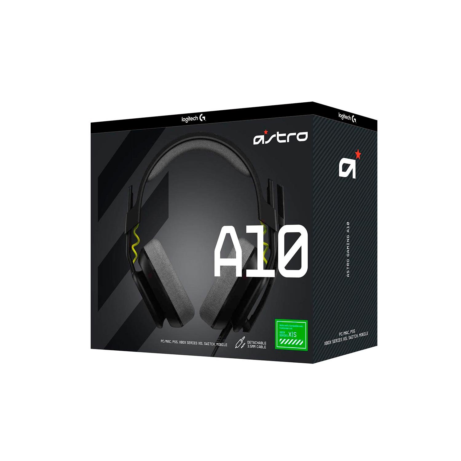 Audífono Gamer Logitech Astro A10 G2 PS5 SWITCH PC MAC XBOX SERIES XS Black