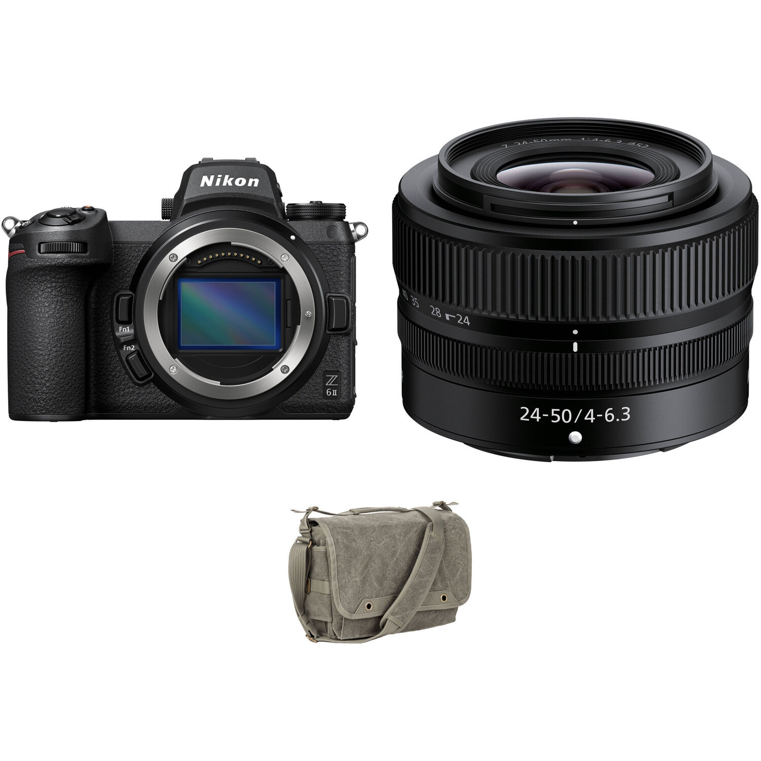 Cámara Mirrorless Nikon Z6 Ii con Lente 24 50Mm y Kit de Bolsa