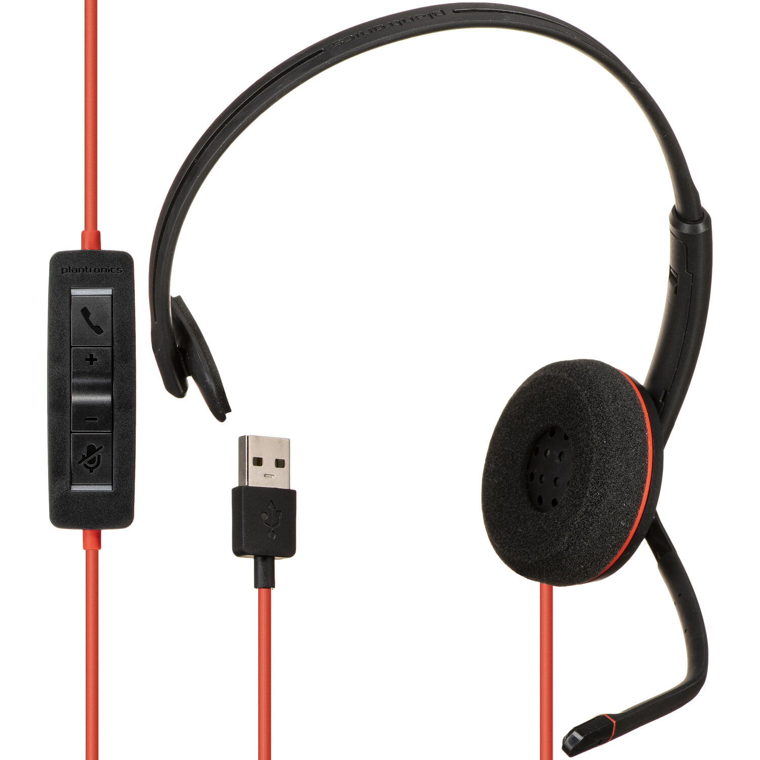 Audífono con Cable Monaural Plantronics Blackwire 3210 Usb Type a para Comunicaciones Unificadas