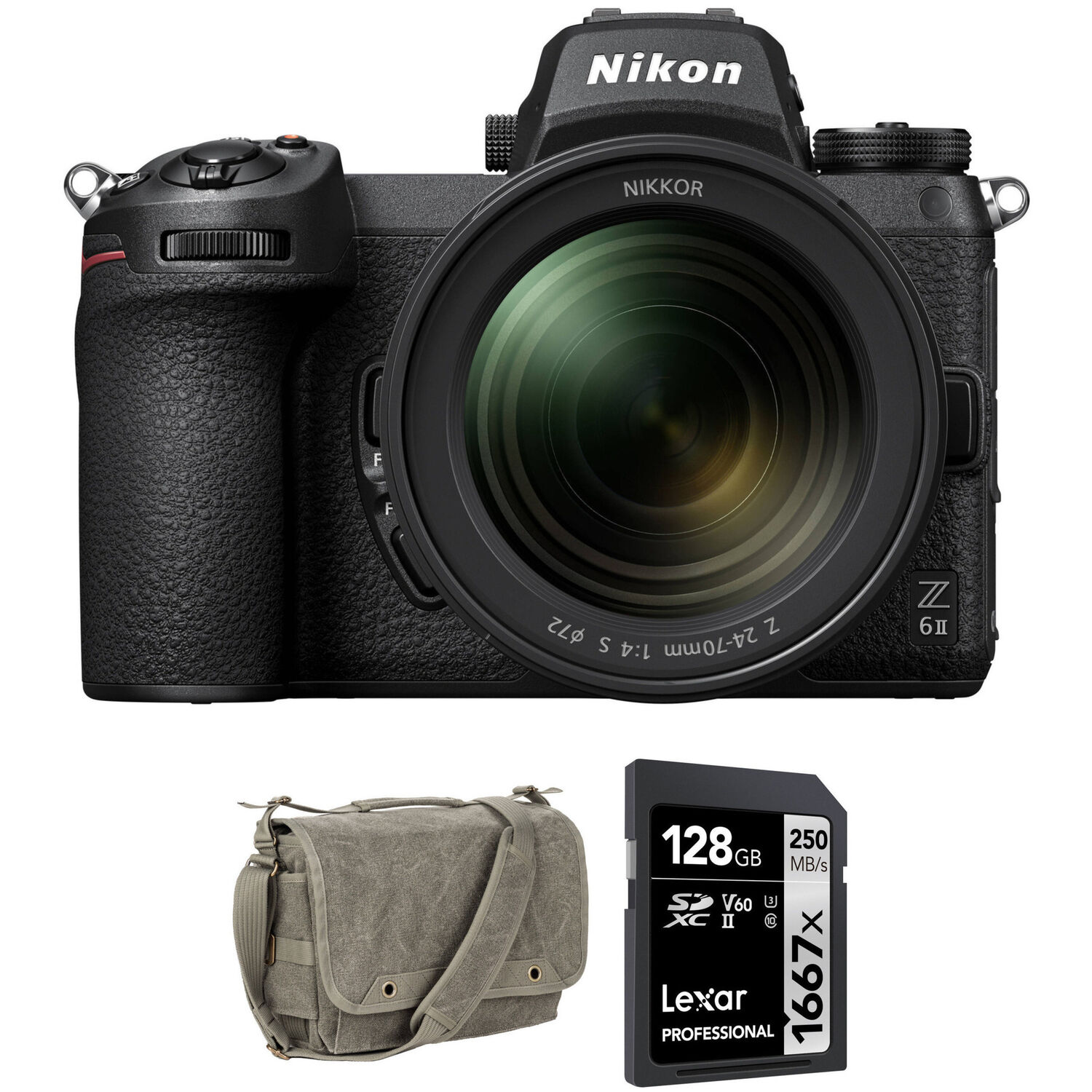Cámara Mirrorless Nikon Z6 Ii con Lente 24 70Mm F 4 y Kit de Bolsa