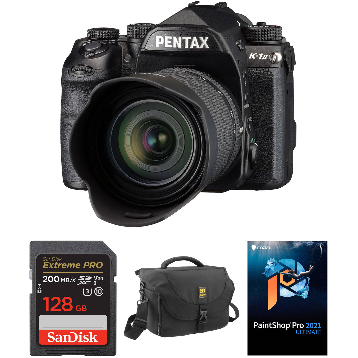 Cámara Dslr Pentax K 1 Mark Ii con Lente 28 105Mm y Kit de Accesorios