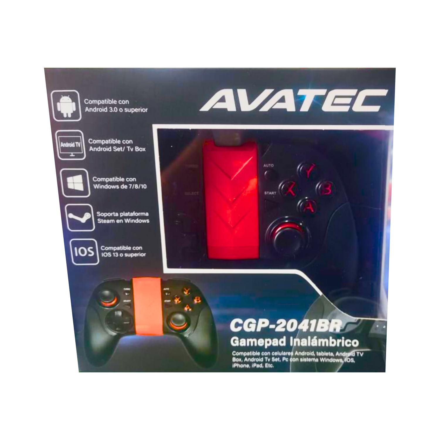 Joystick Para Celular Bluetooh Recargable Cgp 2041br Avatec