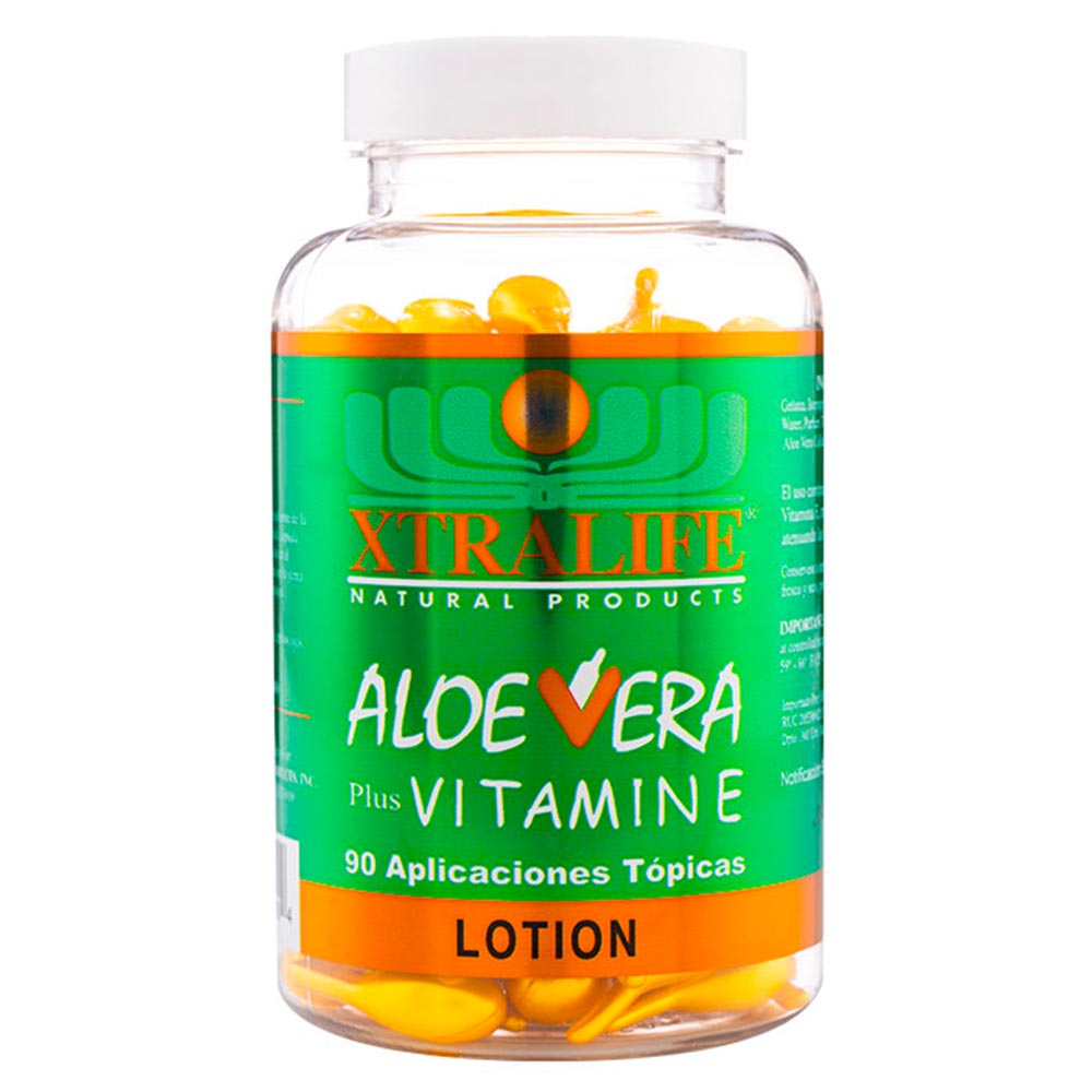 Aloe Vera + Vitamina E - Xtralife Natural Products - 90 Softgels