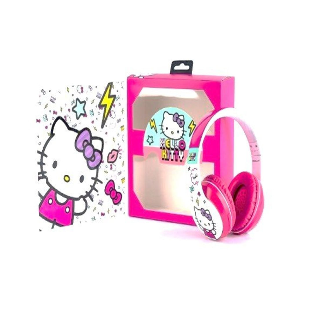 Audífonos Inalámbricos Hello Kitty Bluetooth Wireless Headphones Contestador de llamadas Rosado