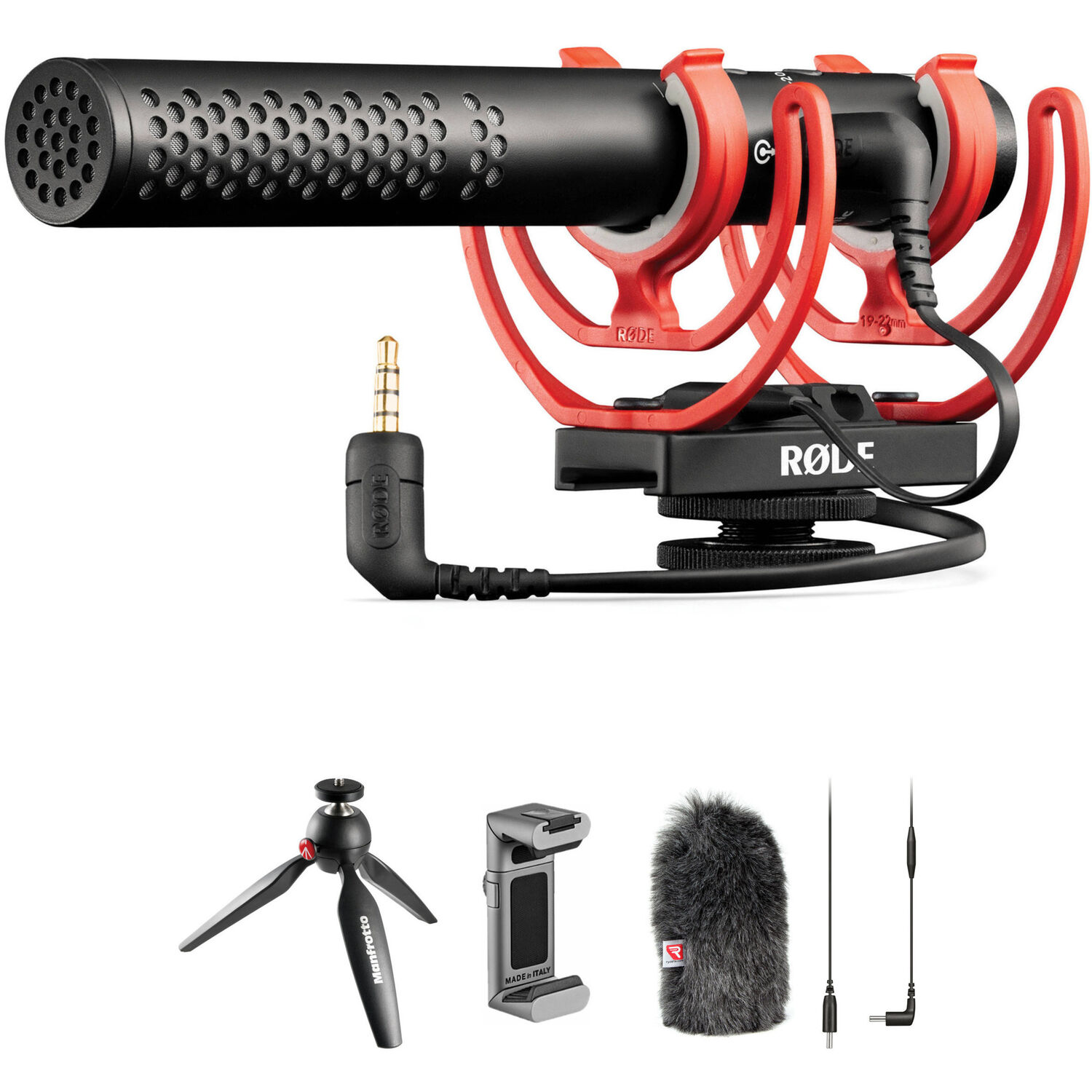 Kit de Micrófono de Cañón Rode Videomic Ntg para Montar en Cámara y Usar con Smartphones Android