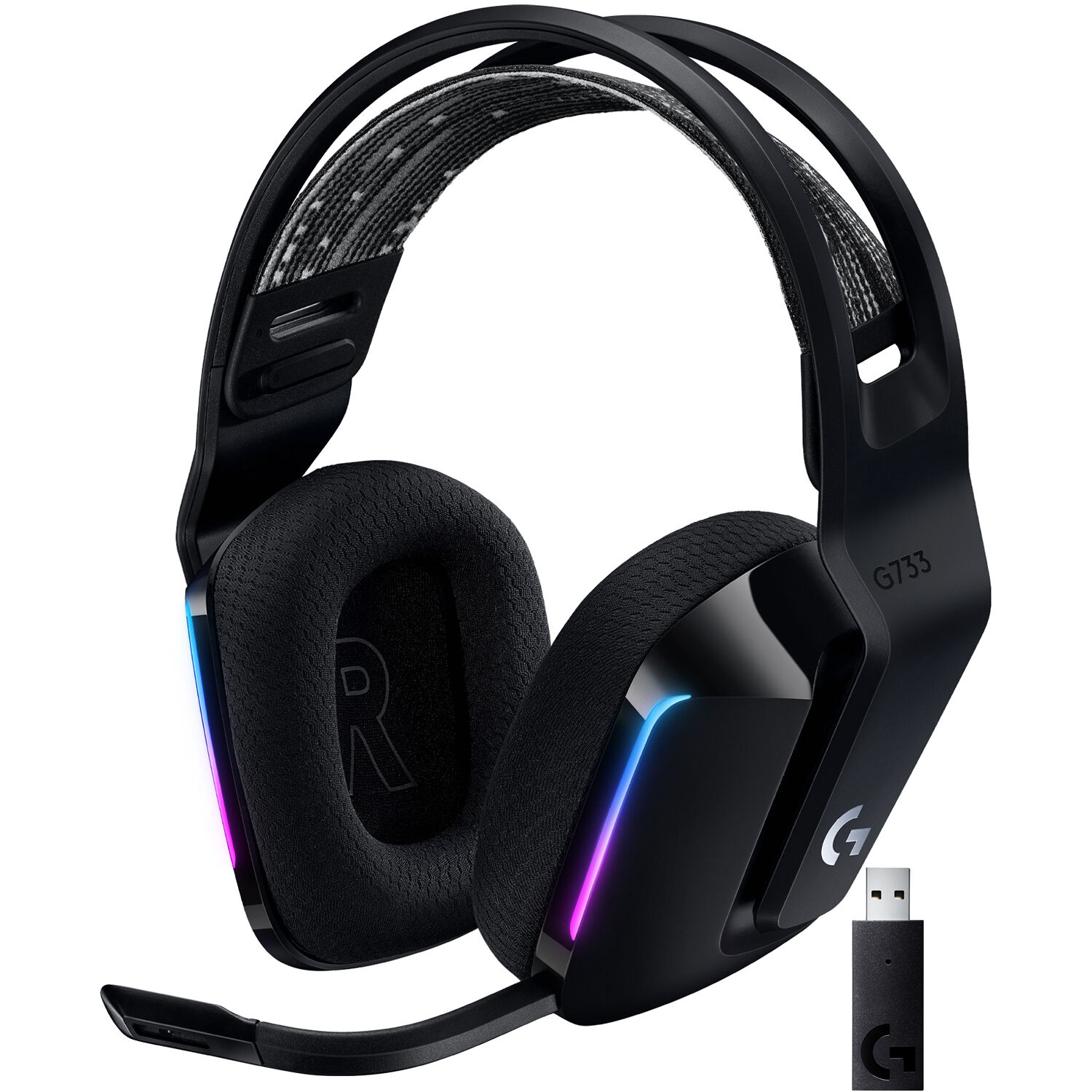 Auriculares Gamer Inalámbricos Logitech G G733 Lightspeed Rgb Negro