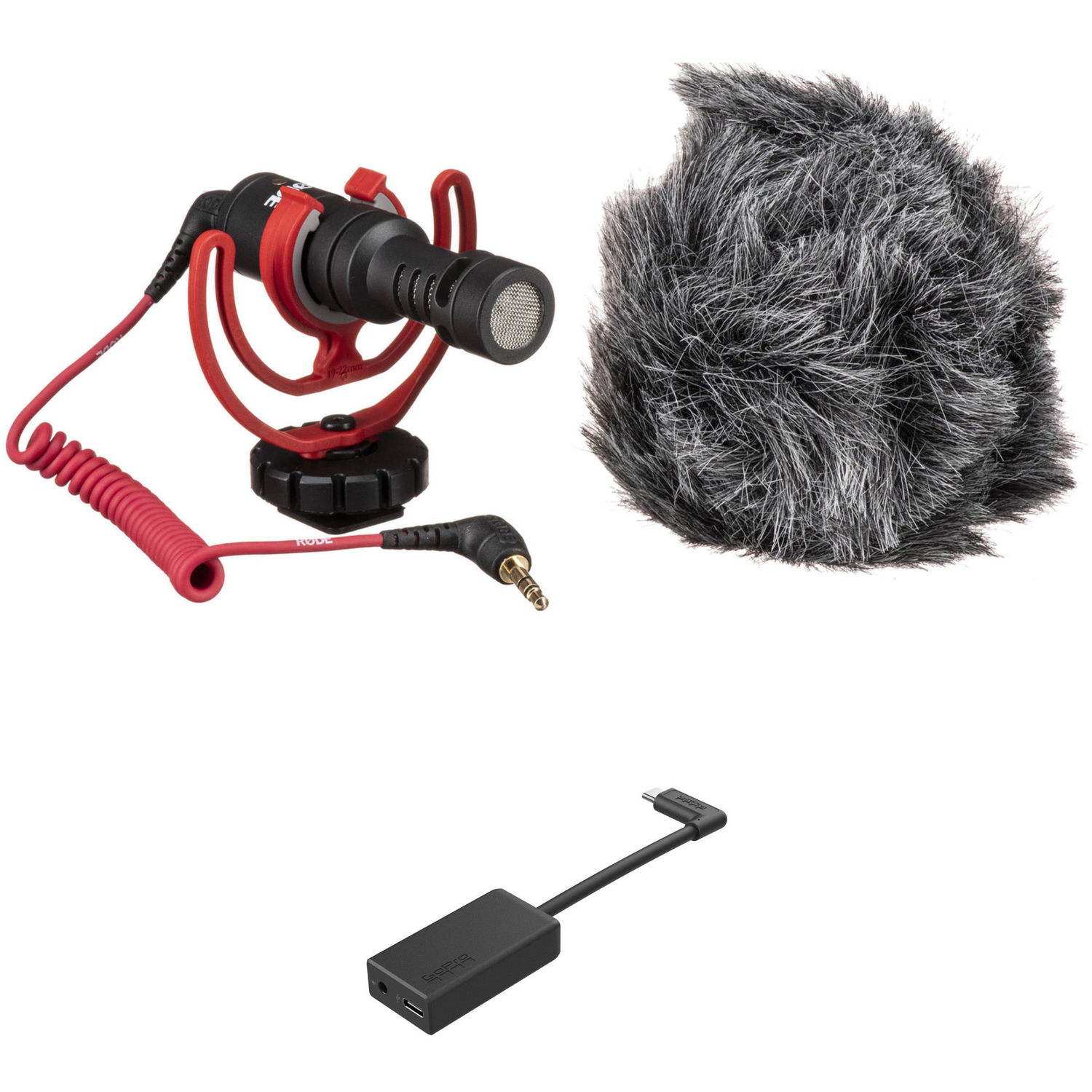 Micrófono de Cañón Rode Videomicro Ultracompact para Montar en Cámara con Adaptador de Micrófono Gop