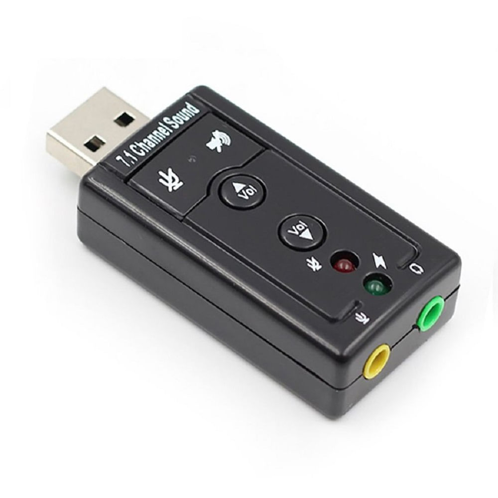 Tarjeta Sonido 7.1 USB Audio 3D Micrófono Externo